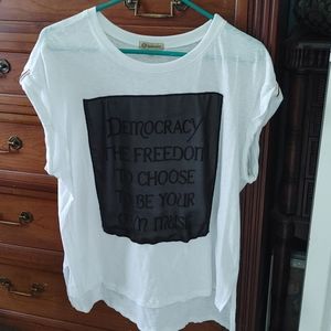 White cotton tunic top